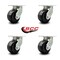 Service Caster 6'' Extra Heavy Duty Phenolic Wheel Swivel Top Plate Caster , 4PK CRAN-SCC-KP92S630-PHR-4 - alternate 5